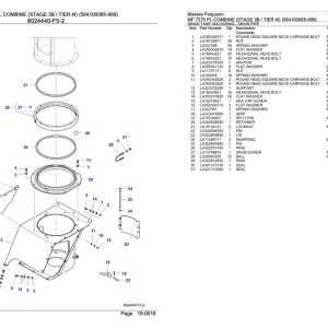Massey Ferguson MF 7370 PL (Stage 3B Tier 4I) Parts Catalog 3906470