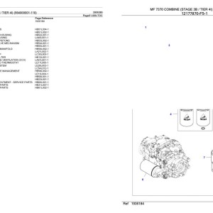 Massey Ferguson MF 7370 (Stage 3B Tier 4I) Parts Catalog 3906386