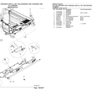 Massey Ferguson MF 7380 7382 Parts Catalog 6246070