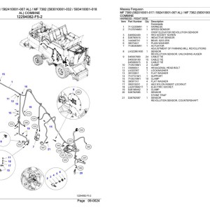 Massey Ferguson MF 7380 7382 Parts Catalog 6246233