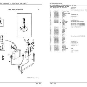 Massey Ferguson MF 750 Parts Catalog 651331EA