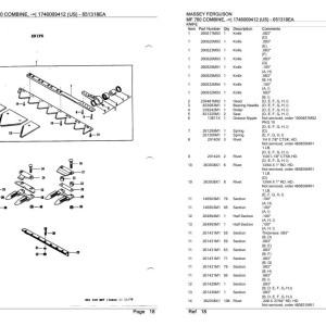 Massey Ferguson MF 760 (US) Parts Catalog 651318EA