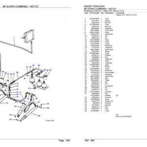 Massey Ferguson MF 810 815 Parts Catalog 1637137