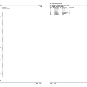 Massey Ferguson MF 820 825 Parts Catalog 1637138