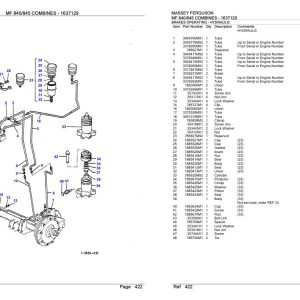 Massey Ferguson MF 840 845 Parts Catalog 1637129