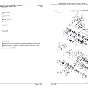 Massey Ferguson MF 850 855E (includes MF 750) Parts Catalog 651444EA