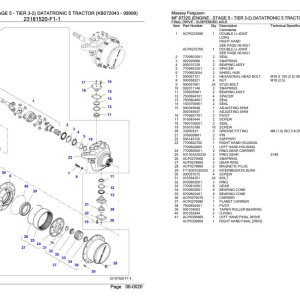 Massey Ferguson MF 8732S Parts Catalog 6246530