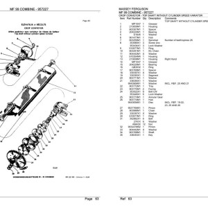 Massey Ferguson MF 99 Parts Catalog 957227
