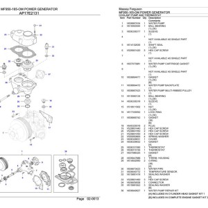 Massey Ferguson MF950-165-OM Parts Catalog 891191918