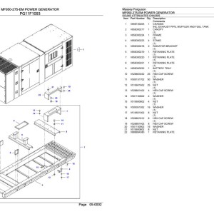 Massey Ferguson MF950-275-EM Parts Catalog 891191933