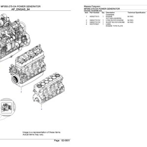 Massey Ferguson MF950-275-OA Parts Catalog 891191931