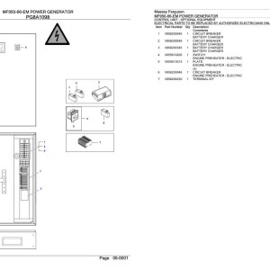 Massey Ferguson MF950-66-EM Parts Catalog 891191903