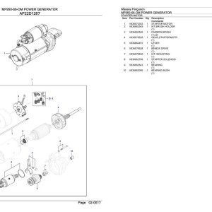 Massey Ferguson MF950-66-OM Parts Catalog 891191900
