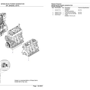 Massey Ferguson MF950-99-EA Parts Catalog 891191910
