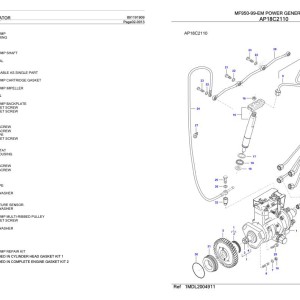 Massey Ferguson MF950-99-EM Parts Catalog 891191909
