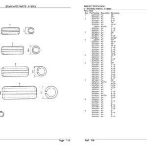 Massey Ferguson Standard Parts Parts Catalog 819553