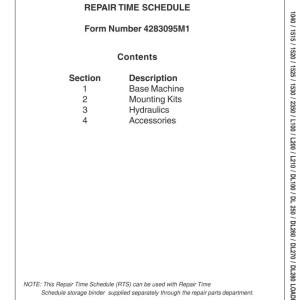 Massey Ferguson 1040 to DL280 Parts Manual 4283095M1