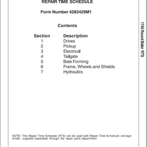 Massey Ferguson 1745 Parts Manual 4283429M1