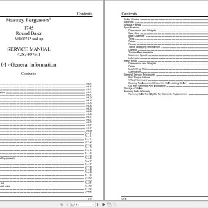 Massey Ferguson 1745 Service Manual 4283407M1