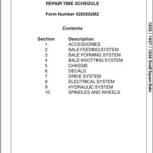 Massey Ferguson 1835 1837 1839 Parts Manual 4283502M2
