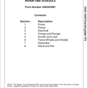 Massey Ferguson 1843S 1843N Parts Manual 4283403M1