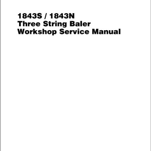 Massey Ferguson 1843S 1843N Workshop Service Manual 4283392M91
