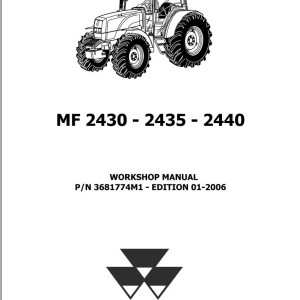 Massey Ferguson 2430 2435 2440 Workshop Manual 3681774M1