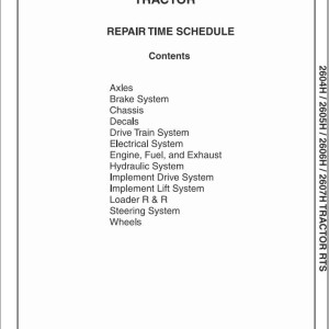 Massey Ferguson 2604H 2605H 2606H 2607H Parts Manual 4283605M1