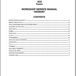 Massey Ferguson 2605 Service Manual 4283083M1