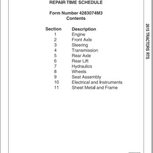 Massey Ferguson 2615 Parts Manual 4283074M3