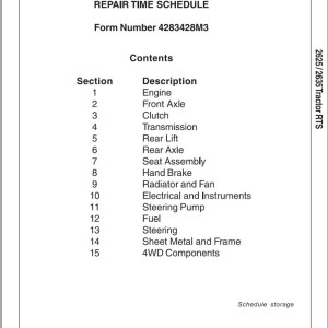 Massey Ferguson 2625 2635 Parts Manual 4283428M3