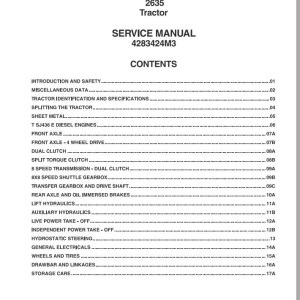 Massey Ferguson 2635 Service Manual 4283424M3
