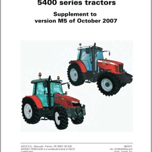 Massey Ferguson 5400 Series Service Manual 3378545M5