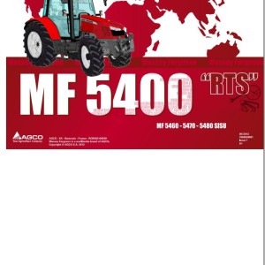 Massey Ferguson 5460 5470 5480 SISU Parts Manual 7060020M1