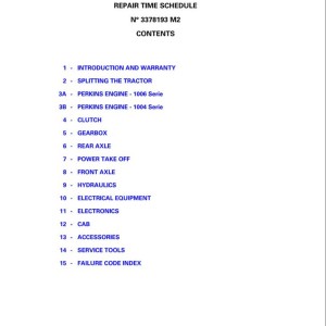 Massey Ferguson 6200 Series Parts Manual 3378193M2