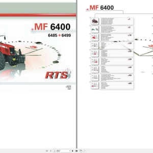 Massey Ferguson 6485 to 6499 Parts Manual 4315840M1