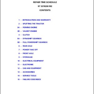 Massey Ferguson 8200 Series Parts Manual 3378200M2