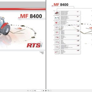 Massey Ferguson 8450 8460 8470 8480 Parts Manual 3378867M2