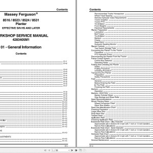 Massey Ferguson 8516 to 8531 Service Manual 4283405M1