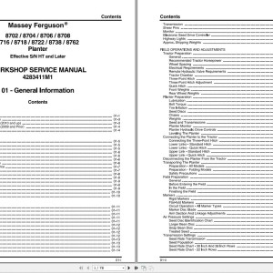 Massey Ferguson 8702 to 8762 Service Manual 4283411M1