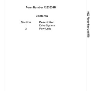 Massey Ferguson 9000 Series Parts Manual 4283534M1