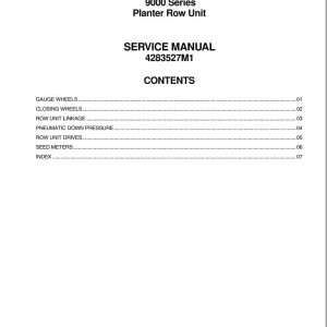 Massey Ferguson 9000 Series Service Manual 4283527M1