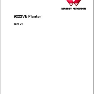 Massey Ferguson 9222VE Service Manual 4283623M1