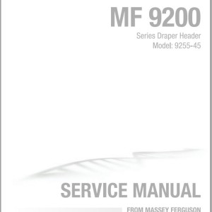 Massey Ferguson 9255-45 Service Manual 4283620M1