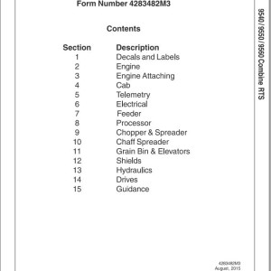 Massey Ferguson 9540 9550 9560 Parts Manual 4283482M3
