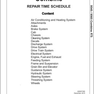 Massey Ferguson 9545 9565 Service Manual