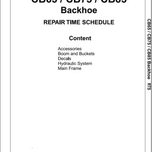 Massey Ferguson CB65 CB75 CB85 Parts Manual 4283590M1