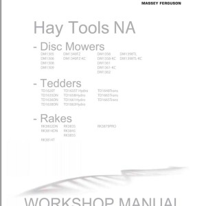 Massey Ferguson Hay Tools NA Service Manual