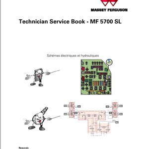 Massey Ferguson MF 5700SL Series Technician Service Book ACT002158A