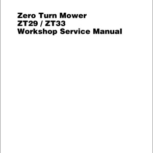 Massey Ferguson ZT29 ZT33 Service Manual 4283357M1
